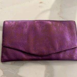 Cole Haan Metallic Purple Clutch